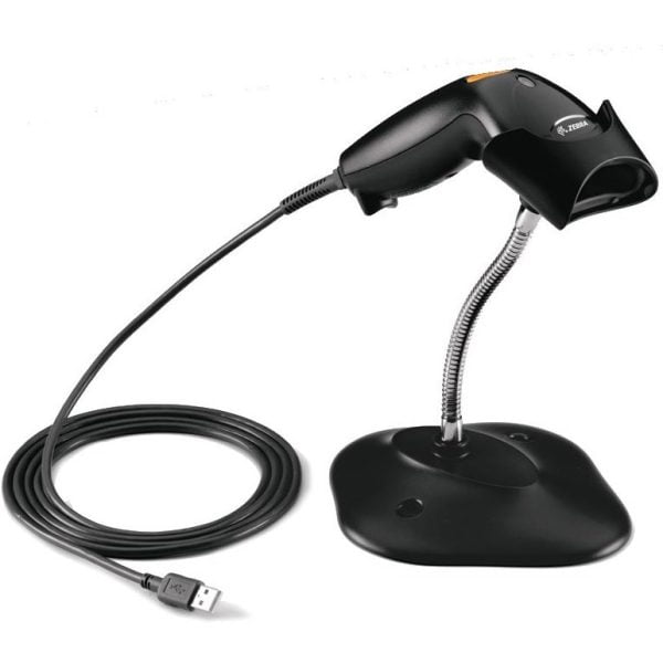 بارکدخوان تک بعدی باسیم همراه پایه نگهدارنده  Zebra Symbol LS1203 - تصویر 2