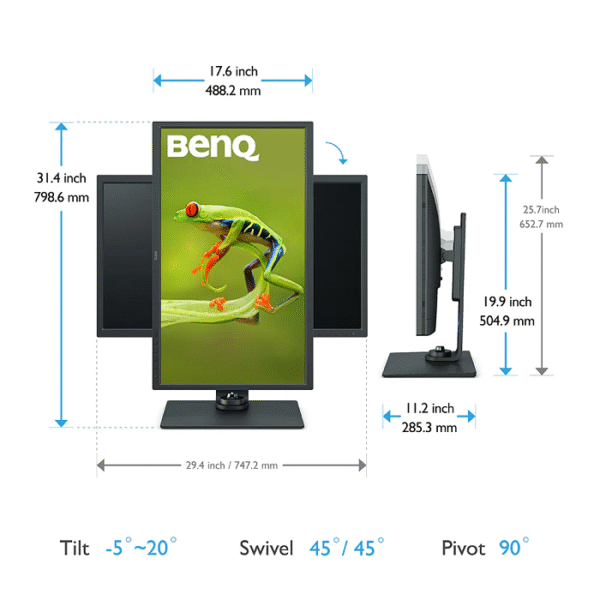 BenQ SW321C 32 Inch 4K IPS Photo & Video Editing Monitor - تصویر 6